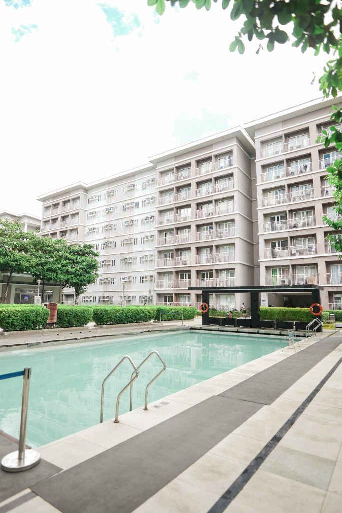 The swimming pool which is a minute away from the Mulberry building.